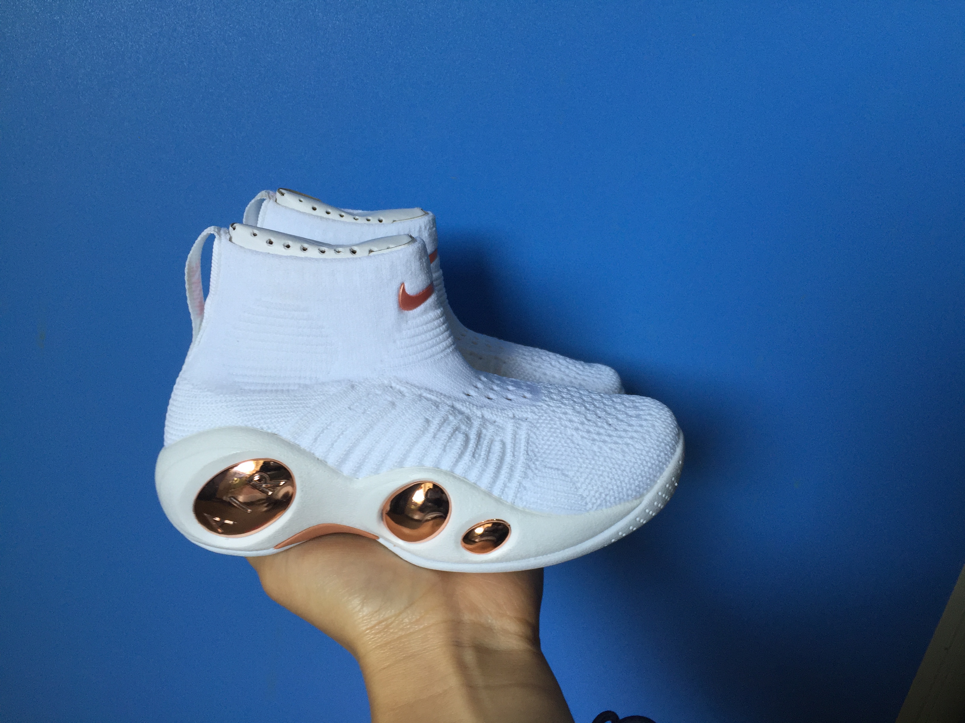 Kids Nike Zoom Bonafide White Gold Shoes